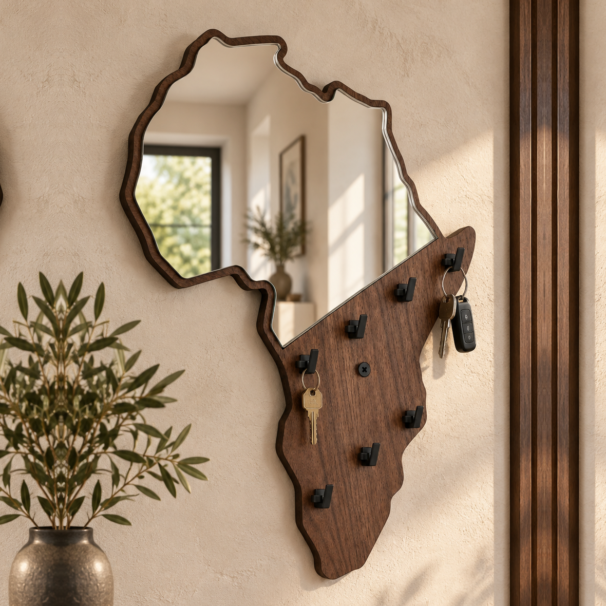 Africa Mirror Keyholder