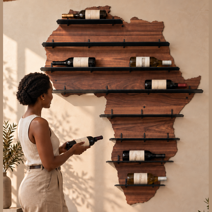 Africa Wall Wine Shelf