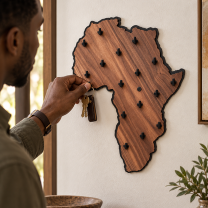 Africa Map Keyholder