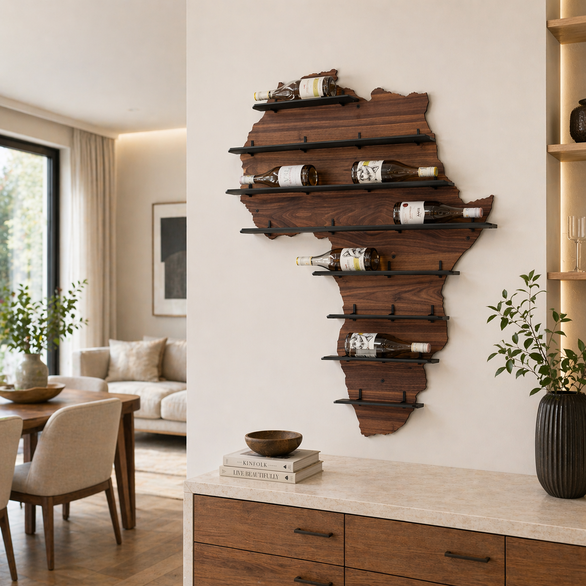 Africa Wall Wine Shelf