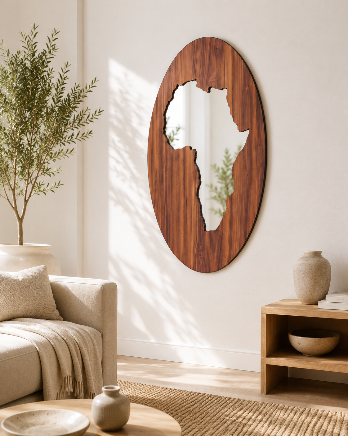 Oval Africa Mirror