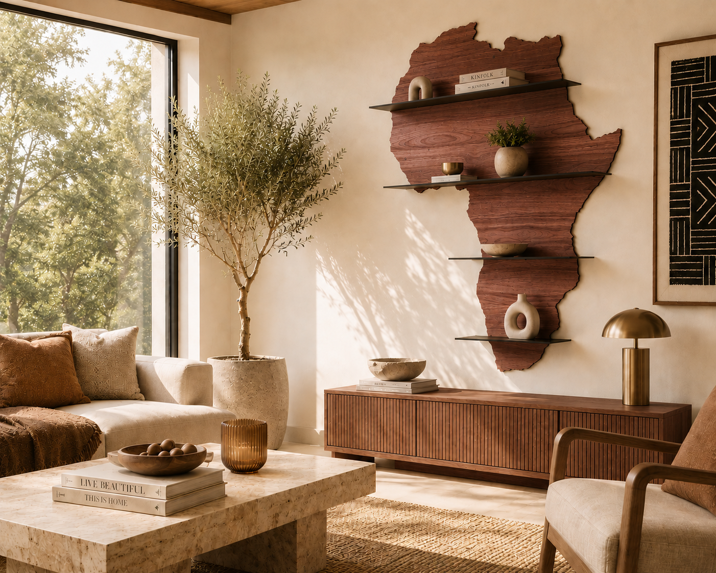 African display wall shelf