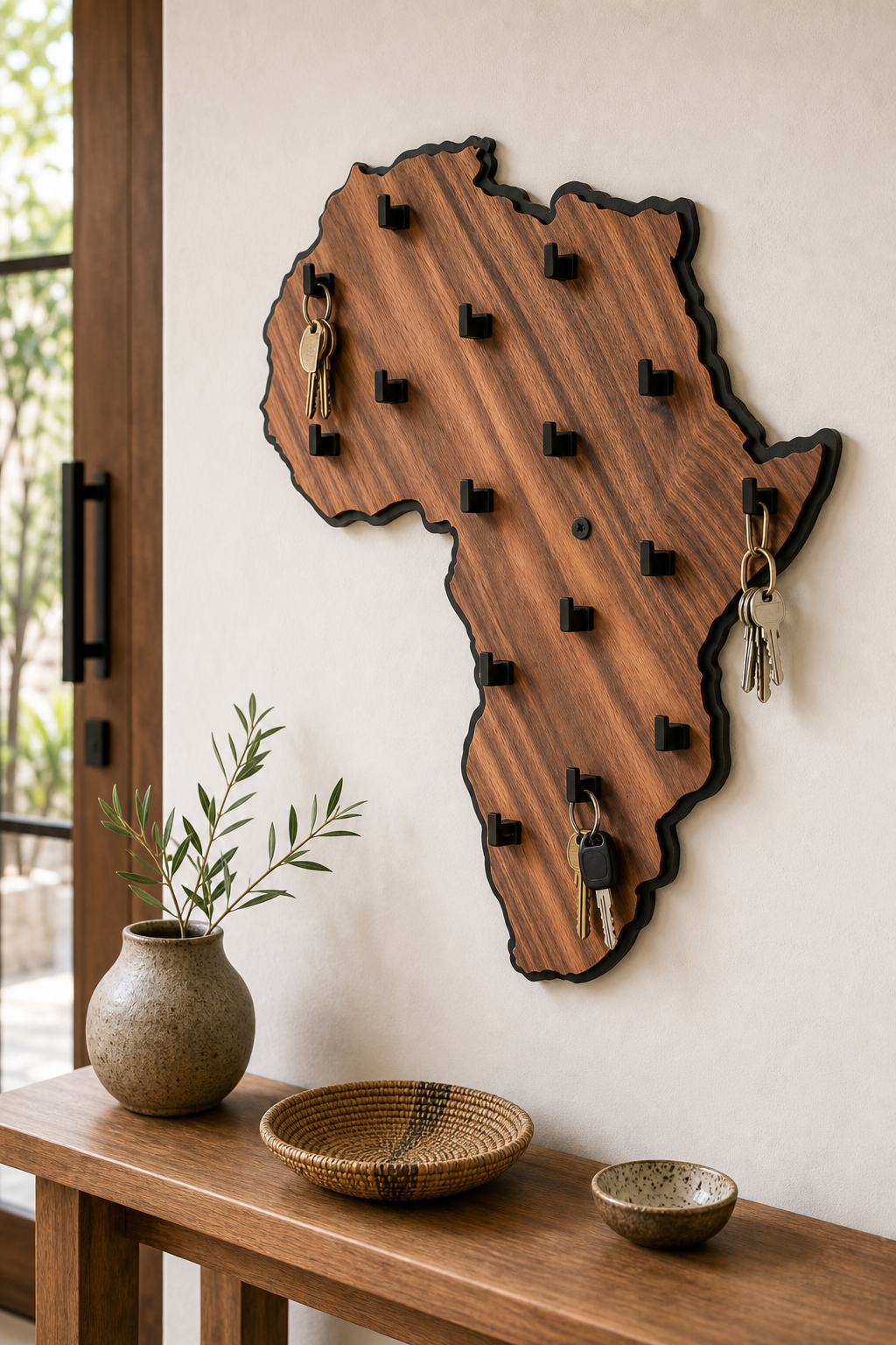 Africa Map Keyholder