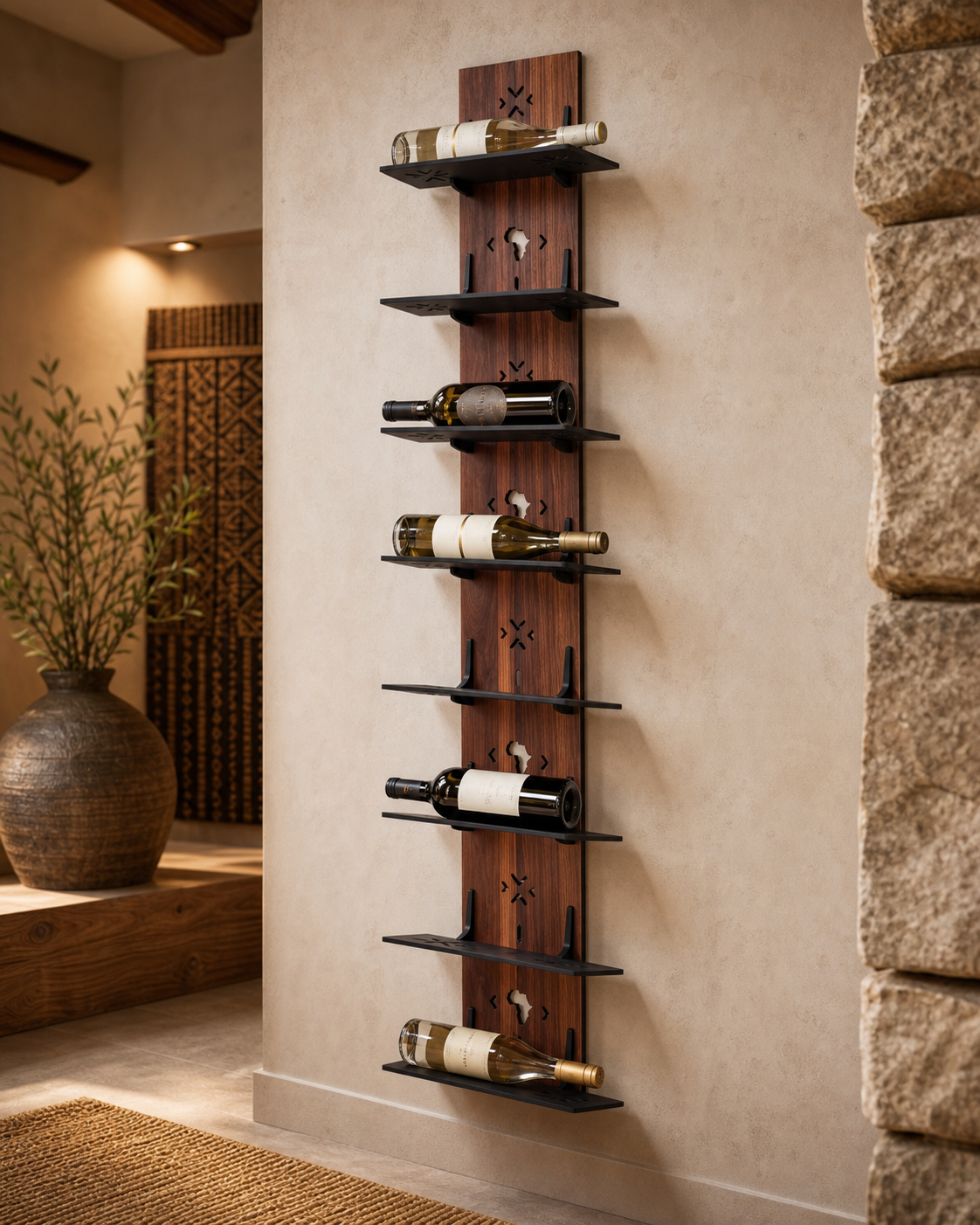 Tower wine shelf