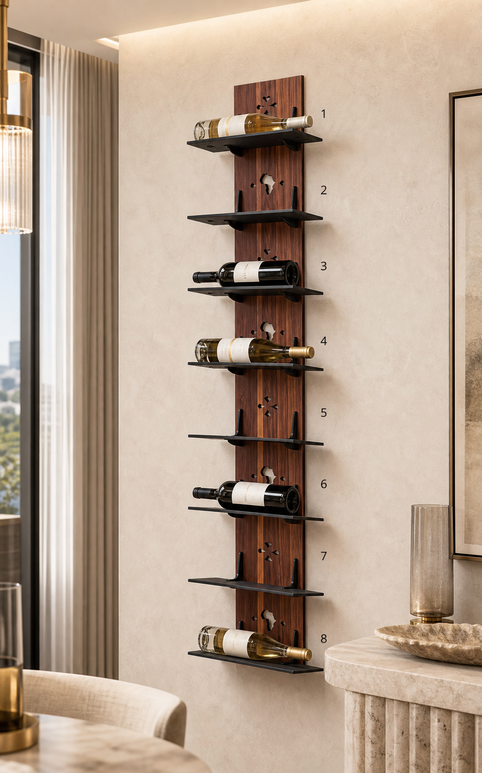 Tower Wall Wine Shelf
