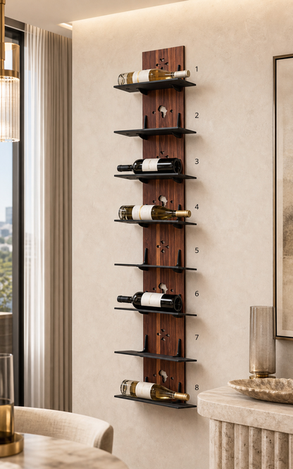 Tower Wall Wine Shelf
