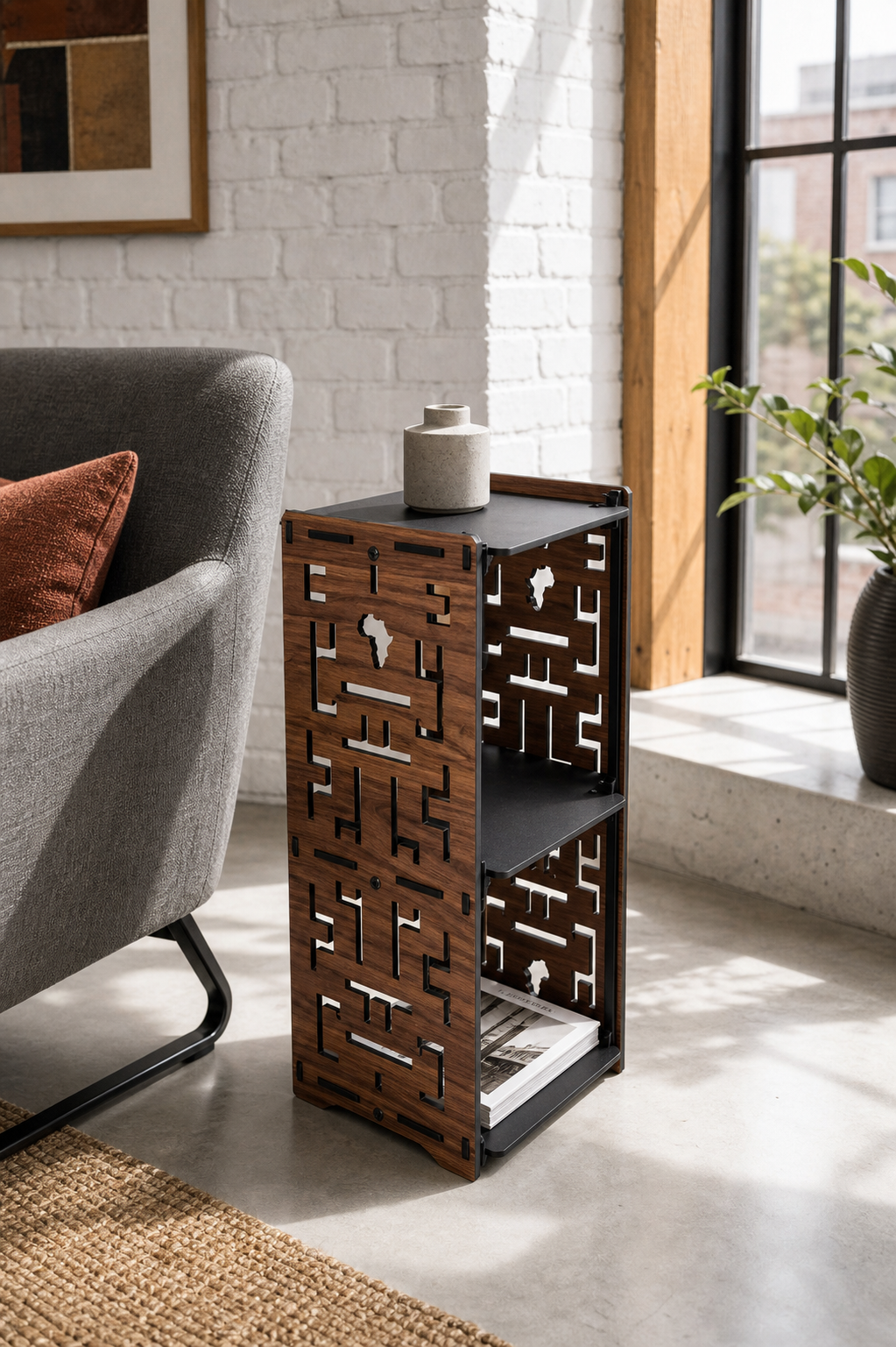 Maze tower side table set