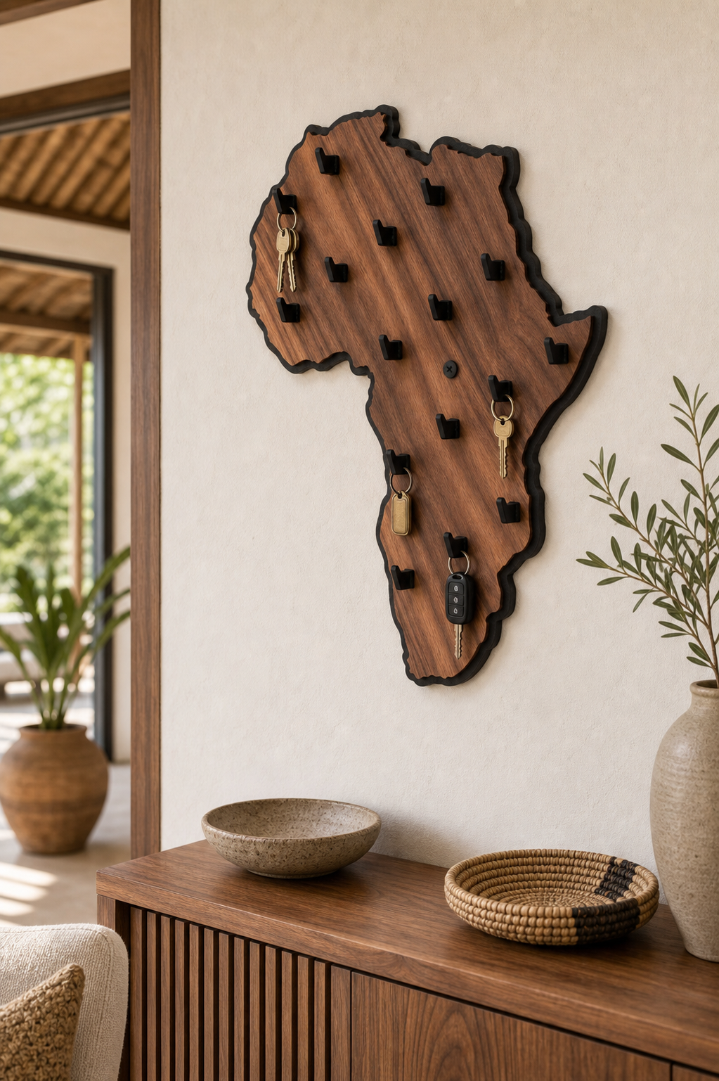Africa Map Keyholder