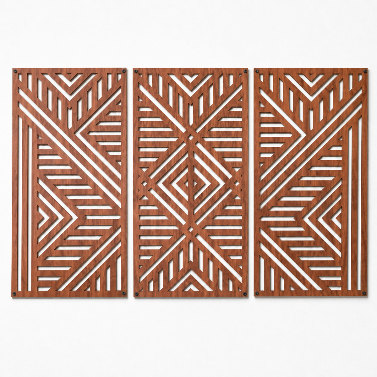 Unity Geometric Wood Wall Panel Set