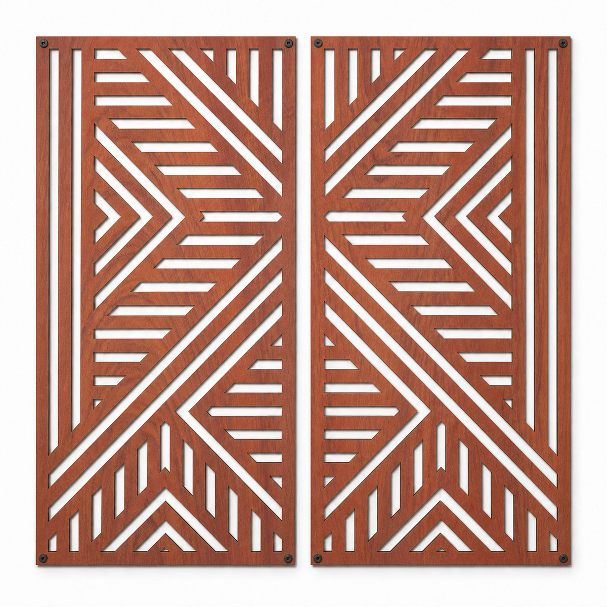 Echo Geometric Wood Wall Panel Set