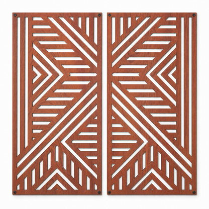 Echo Geometric Wood Wall Panel Set