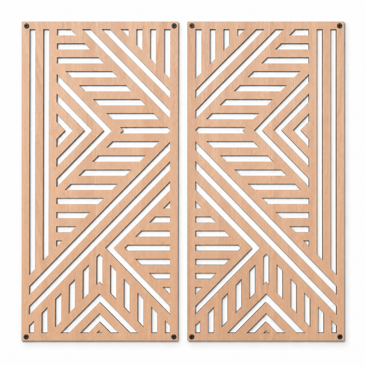 Echo Geometric Wood Wall Panel Set