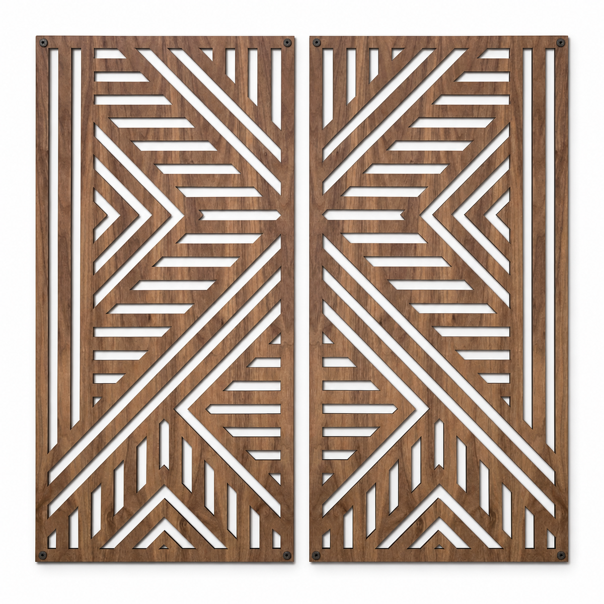 Echo Geometric Wood Wall Panel Set