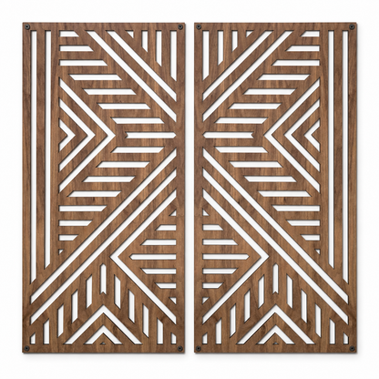 Echo Geometric Wood Wall Panel Set