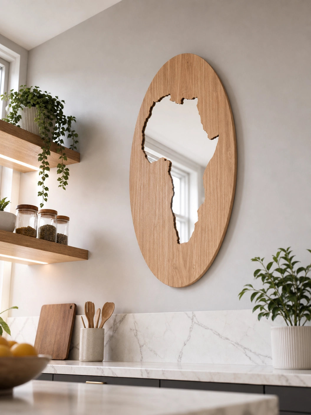 Oval africa mirror