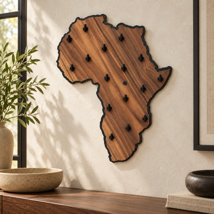 Africa Map Keyholder