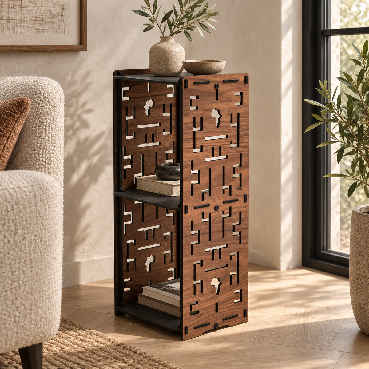 Maze tower side table set
