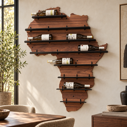 Africa Wall Wine Shelf