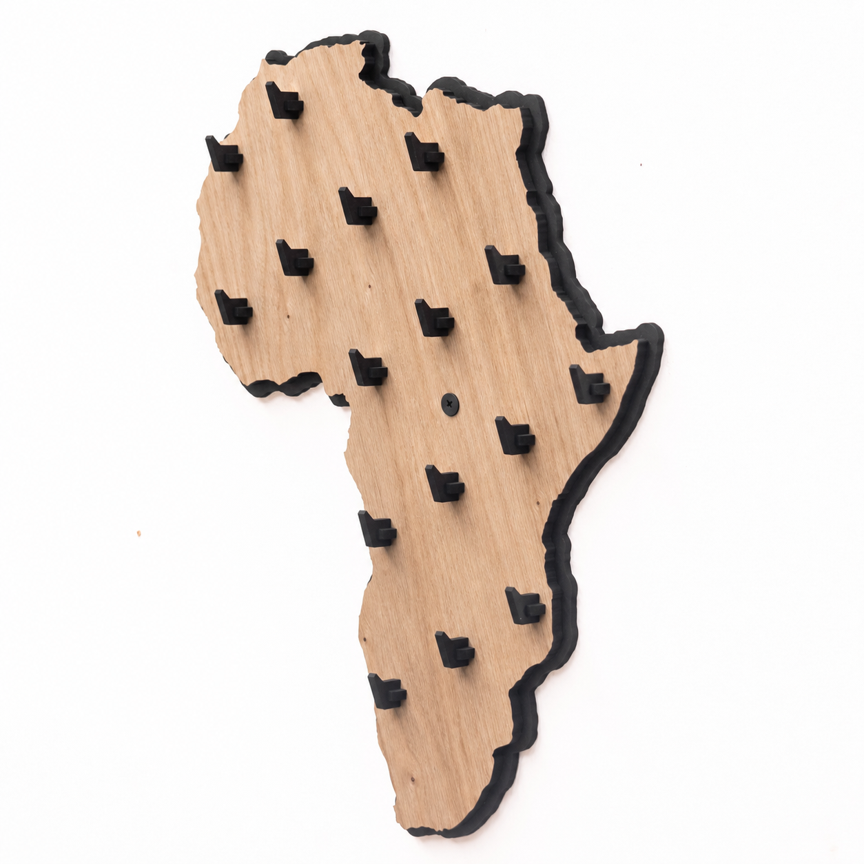 Africa Map Keyholder in Okoume veneer