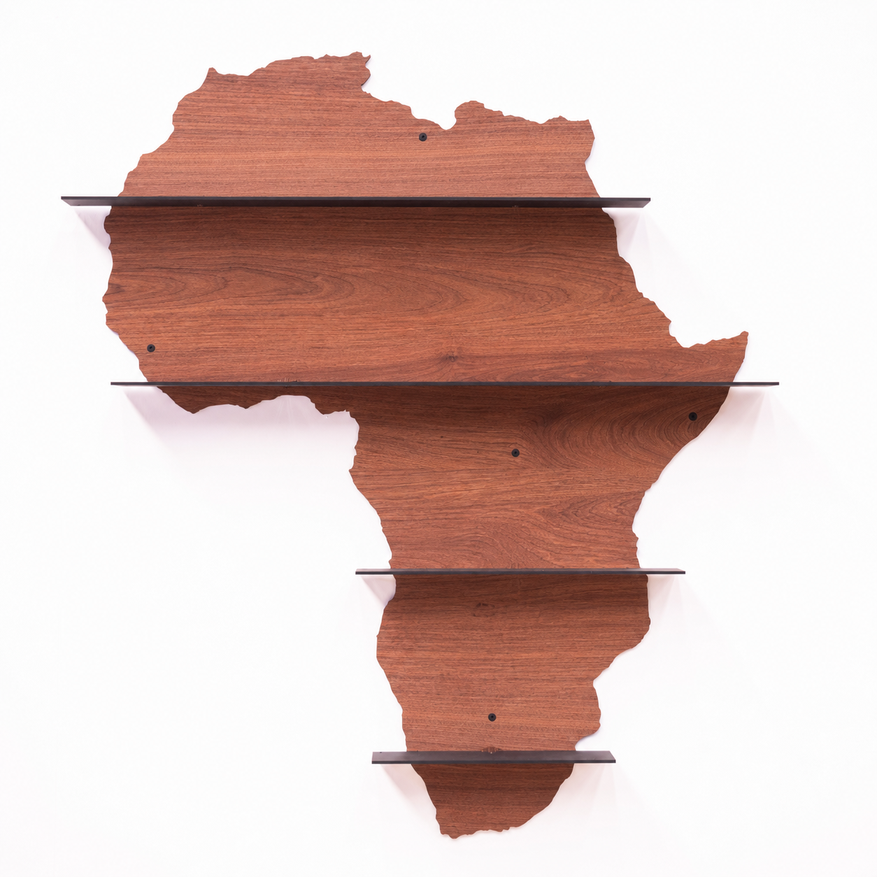 Africa Display Shelf in Mahogany veneer