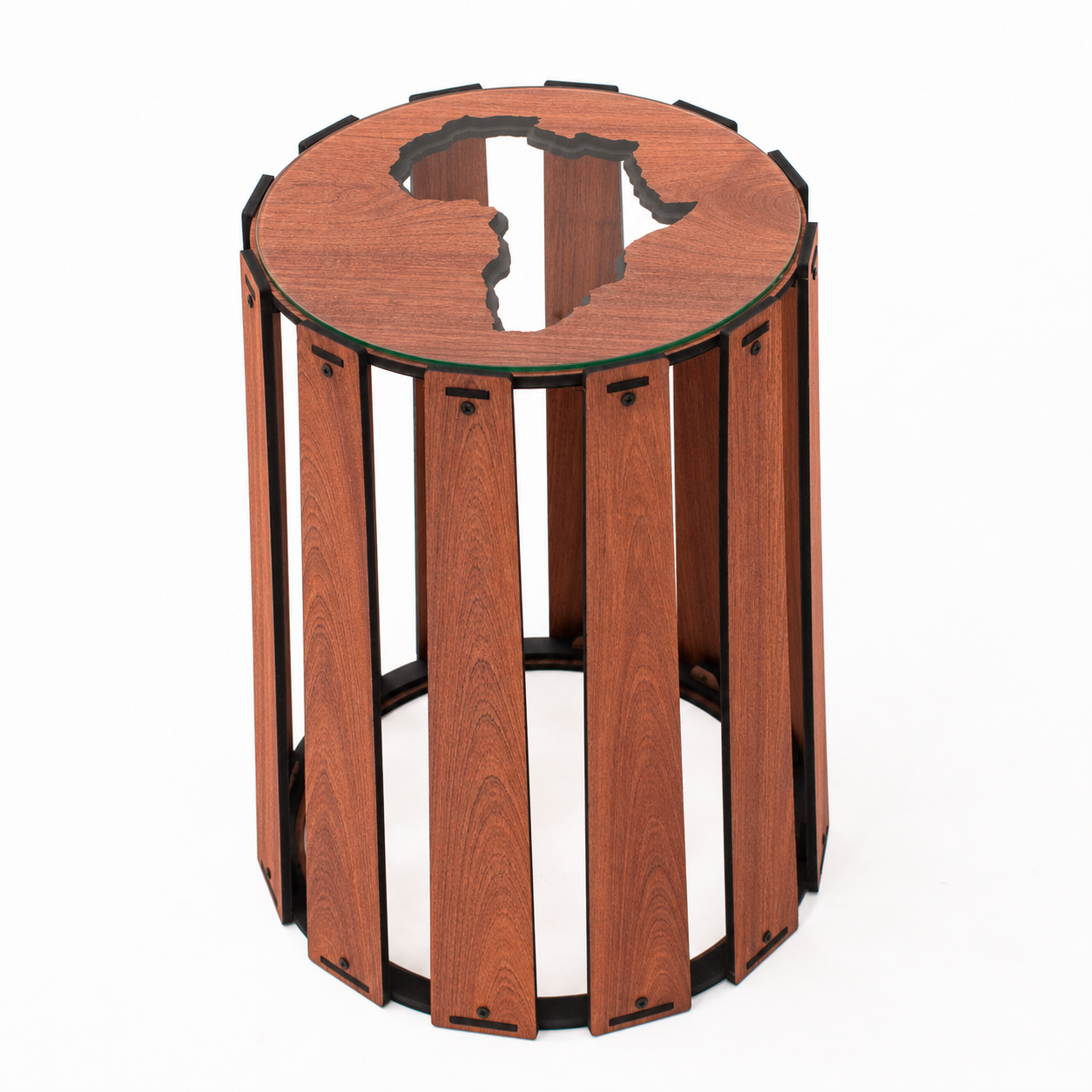 Shadow Side Table in Mahogany veneer