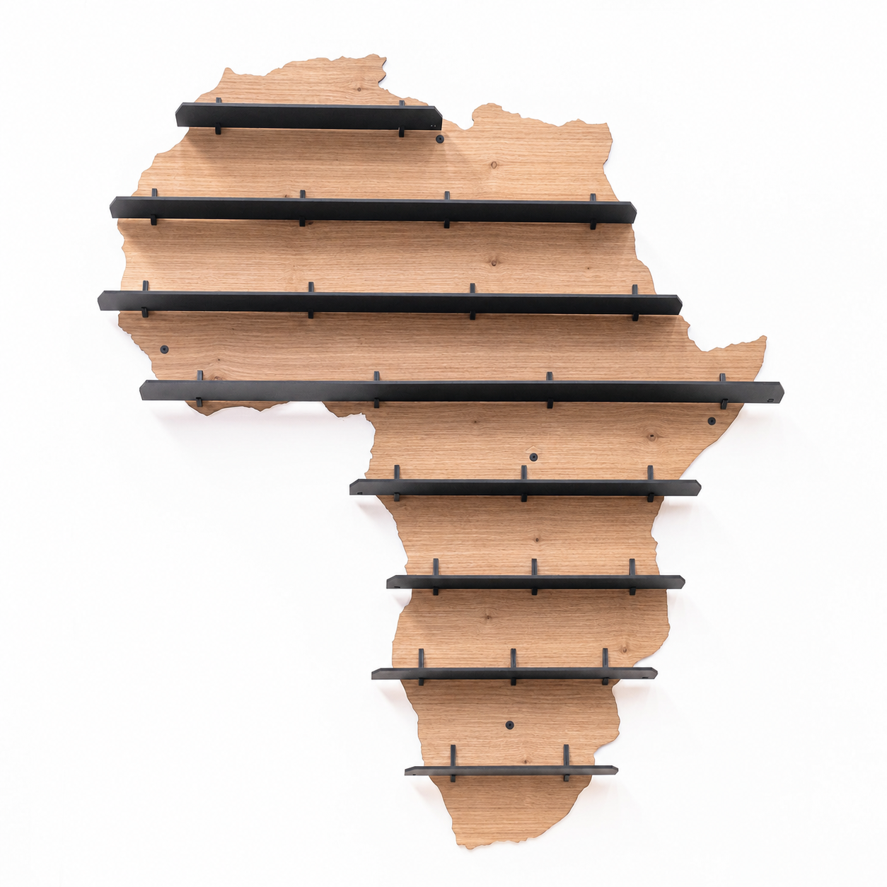 Africa Wall Wine Shelf in Okoume veneer