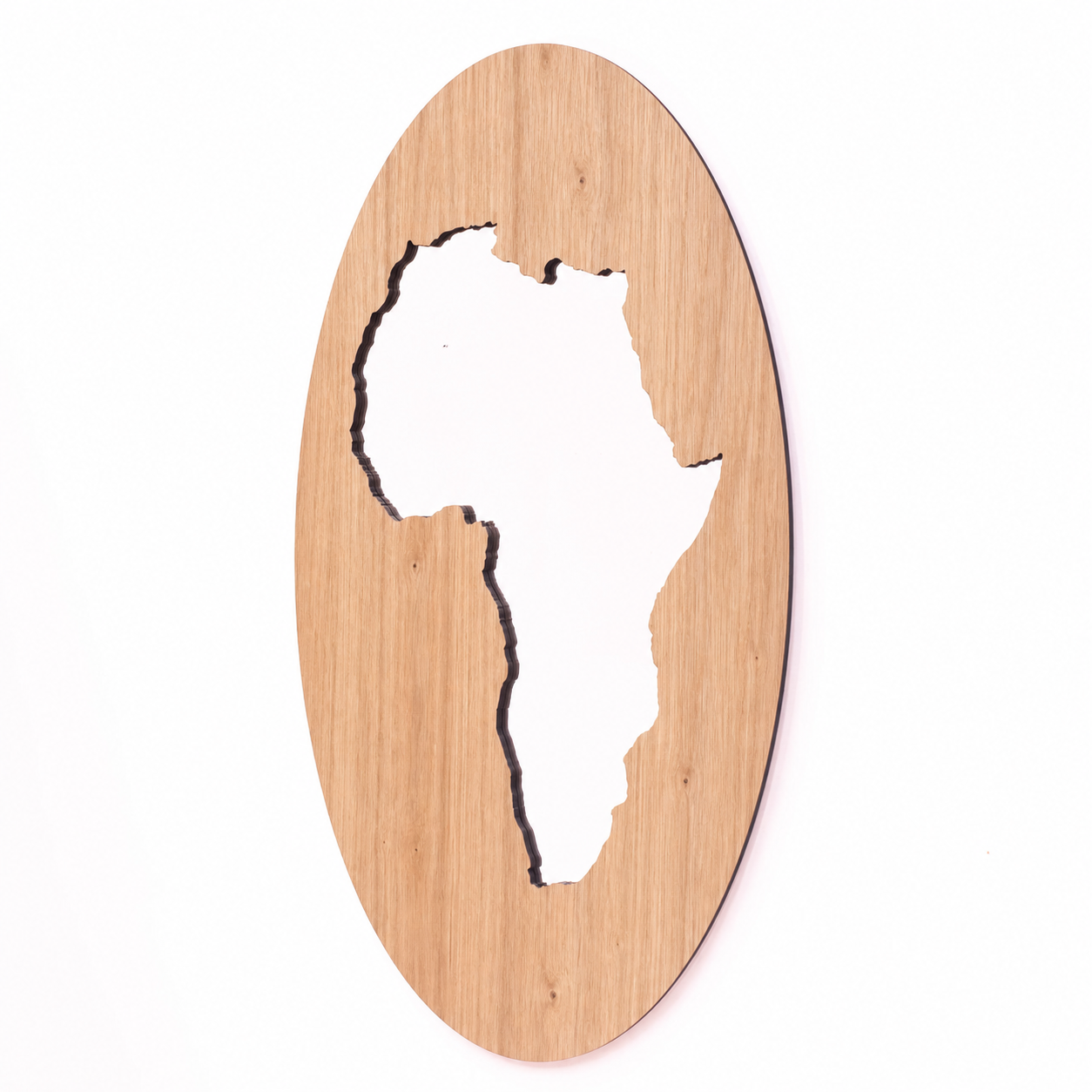 Oval Africa Mirror in Okoume veneer